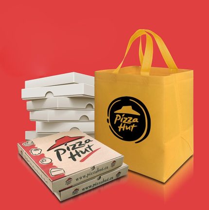Ultrasonik Körüklü Pizza Kutusu Tela Nonwoven Çanta
